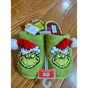 New Dr. Seuss How The Grinch Stole Christmas Holiday Slippers Women's small 5/6